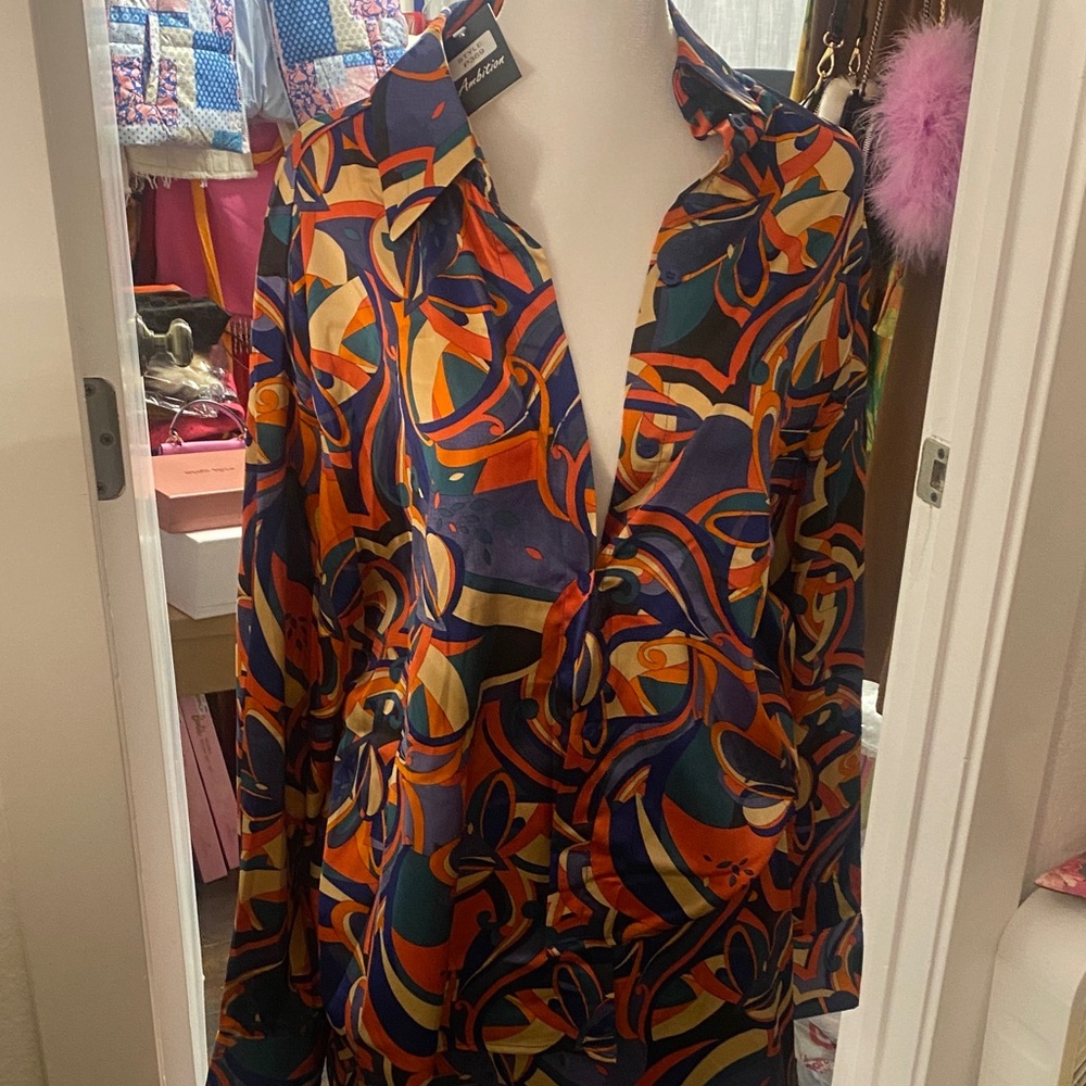 Multicolor Abstract Women's Matching Set NWT โค๏ธ๐ - Picture 4 of 6